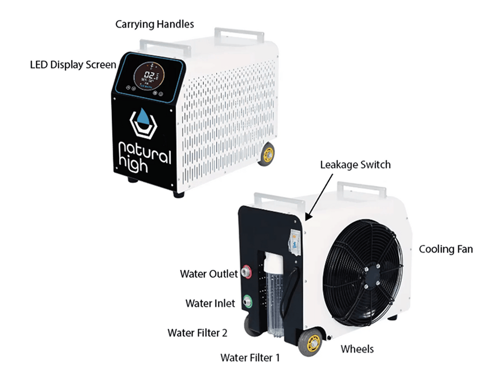 Natural Hight Natural High™ Premier Experience Acrylic Tub & Chiller - Cold Plunge