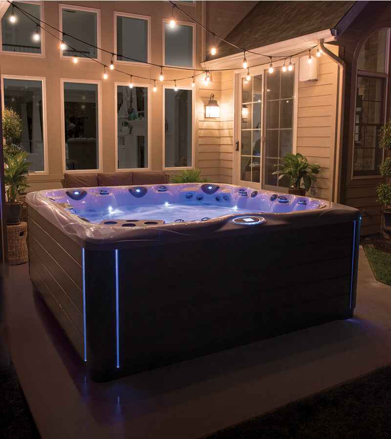 Aspen Spas Pinnacle Hot Tub 6-7 Adults Luxury 8' Spa for Ultimate Relaxation - Hot Tubs