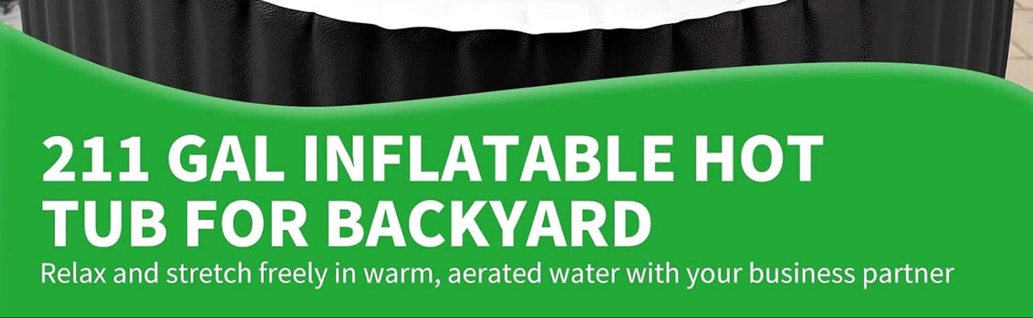 Premium Premium Large 4-Person Inflatable Hot Tub Kit With 8-Color LED Lights - Hot Tubs