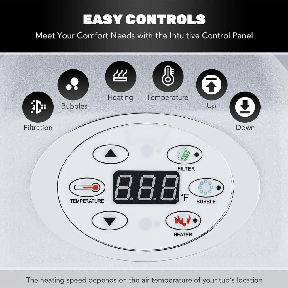 Premium Premium 7FT Blow Up 6-Person Sauna Pool Hot Tub With 130 Jets - Hot Tubs
