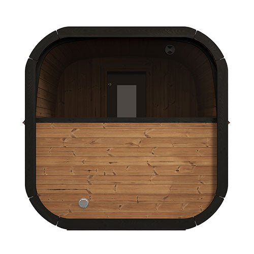 SaunaLife SaunaLife Cube-Series Model CL12GCP 8-Person Sauna with Changing Area & Front Porch - Traditional Sauna