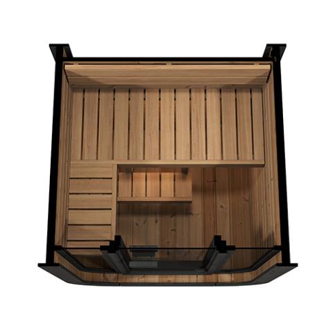 SaunaLife SaunaLife Cube-Series Model CL3G 2-Person Sauna with Glass Front - Traditional Sauna