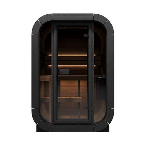 SaunaLife SaunaLife Cube-Series Model CL3G 2-Person Sauna with Glass Front - Traditional Sauna