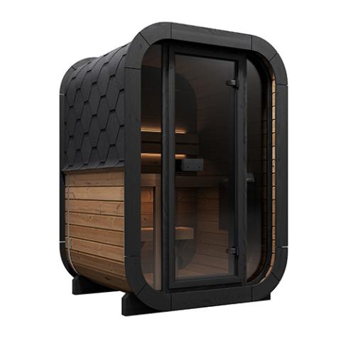 SaunaLife SaunaLife Cube-Series Model CL3G 2-Person Sauna with Glass Front - Traditional Sauna