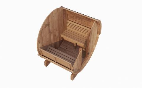 SaunaLife SaunaLife Ergo-Series Model E6 3 Person Sauna Barrel - Traditional Sauna