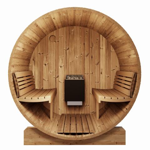 SaunaLife SaunaLife Ergo-Series Model E7 4 Person Sauna Barrel - Traditional Sauna
