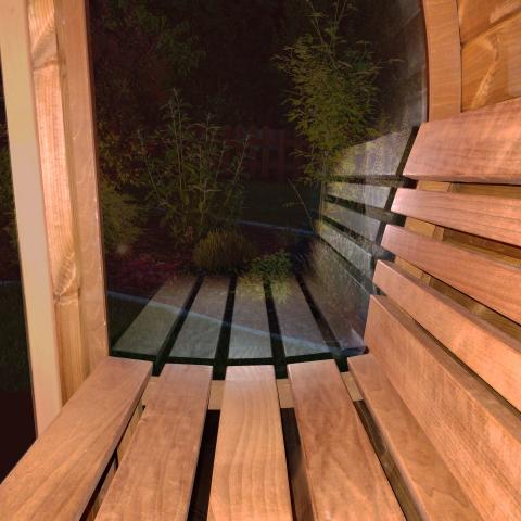 SaunaLife SaunaLife Ergo-Series Model E7G 4 Person Sauna Barrel with Glass Front - Traditional Sauna