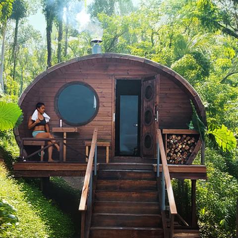 SaunaLife SaunaLife Garden-Series Model G11 A luxurious Outdoor Sauna Suite - Traditional Sauna
