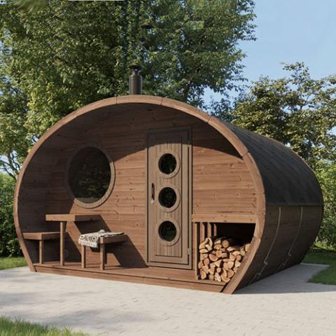 SaunaLife SaunaLife Garden-Series Model G11 A luxurious Outdoor Sauna Suite - Traditional Sauna