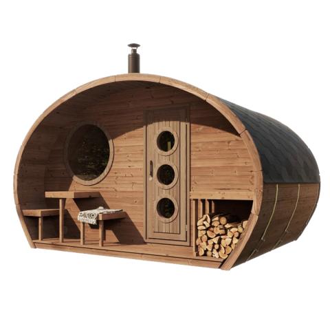 SaunaLife SaunaLife Garden-Series Model G11 A luxurious Outdoor Sauna Suite - Traditional Sauna
