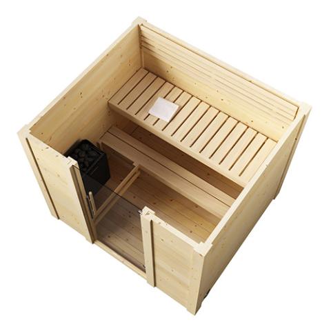 SaunaLife SaunaLife Garden-Series Model G2 4-Person Outdoor Home Sauna Kit - Traditional Sauna