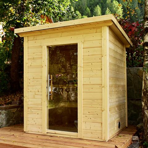 SaunaLife SaunaLife Garden-Series Model G2 4-Person Outdoor Home Sauna Kit - Traditional Sauna