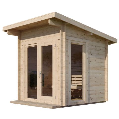 SaunaLife SaunaLife Garden-Series Model G4 6-Person Outdoor Home Sauna Kit - Traditional Sauna