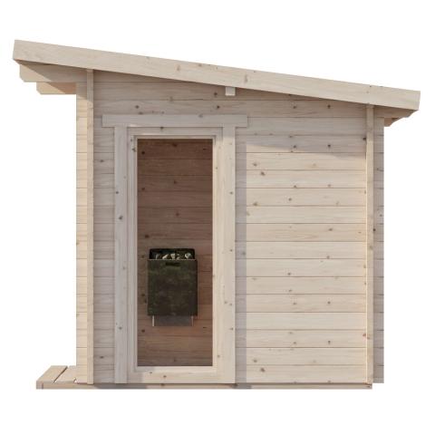 SaunaLife SaunaLife Garden-Series Model G4 6-Person Outdoor Home Sauna Kit - Traditional Sauna