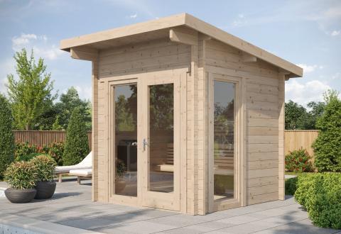 SaunaLife SaunaLife Garden-Series Model G4 6-Person Outdoor Home Sauna Kit - Traditional Sauna