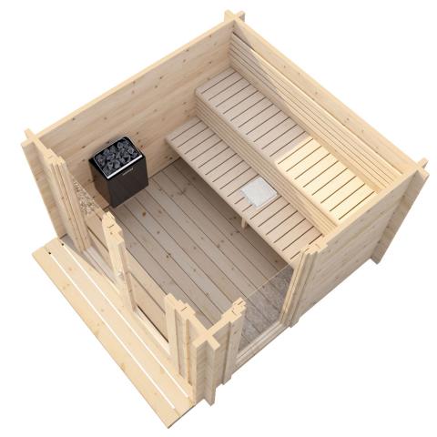 SaunaLife SaunaLife Garden-Series Model G4 6-Person Outdoor Home Sauna Kit - Traditional Sauna