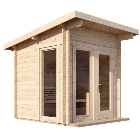 SaunaLife SaunaLife Garden-Series Model G4 6-Person Outdoor Home Sauna Kit - Traditional Sauna