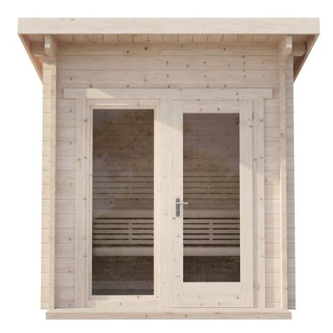 SaunaLife SaunaLife Garden-Series Model G4 6-Person Outdoor Home Sauna Kit - Traditional Sauna
