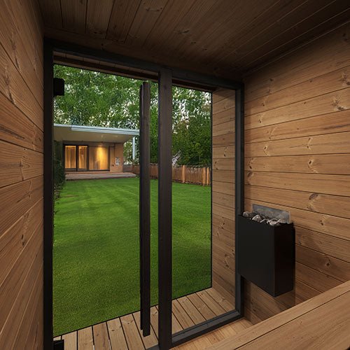 SaunaLife SaunaLife GL4 4-Person Sauna with Glass Front - Traditional Sauna
