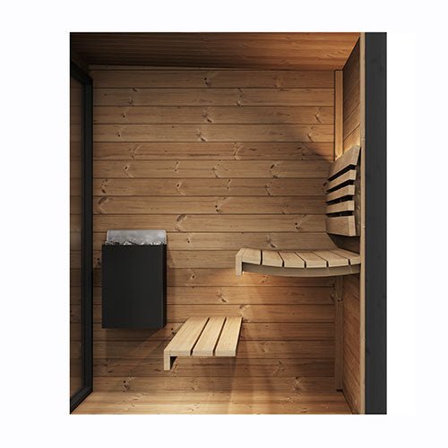 SaunaLife SaunaLife GL4 4-Person Sauna with Glass Front - Traditional Sauna
