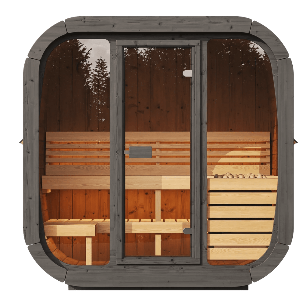 SaunaLife SaunaLife Model CL4G 3-Person Sauna with Glass Front - Traditional Sauna