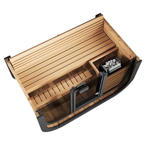 SaunaLife SaunaLife Model CL4G 3-Person Sauna with Glass Front - Traditional Sauna