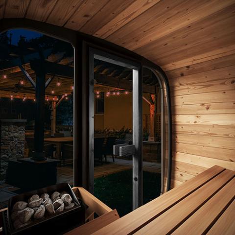 SaunaLife SaunaLife Model CL4G 3-Person Sauna with Glass Front - Traditional Sauna