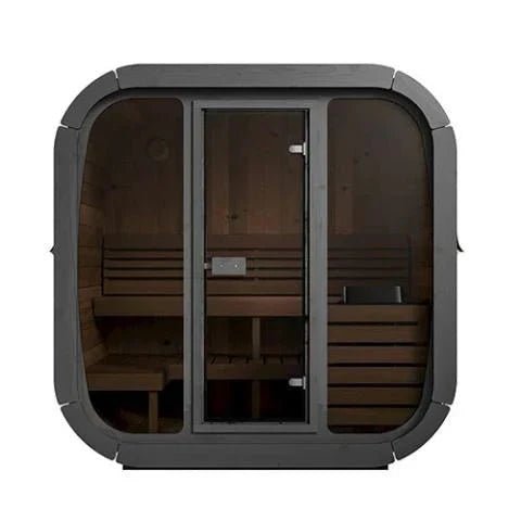 SaunaLife SaunaLife Model CL5G 4-Person Outdoor Sauna with Glass Front - Traditional Sauna