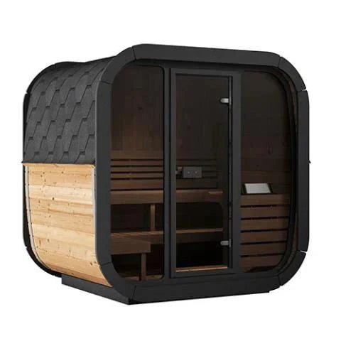 SaunaLife SaunaLife Model CL5G 4-Person Outdoor Sauna with Glass Front - Traditional Sauna