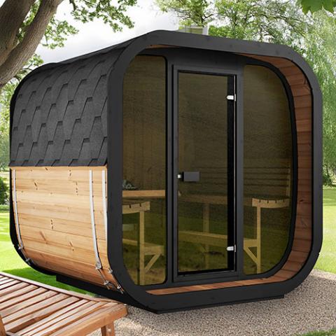 SaunaLife SaunaLife Model CL7G 6-Person Sauna with Glass Front - Traditional Sauna