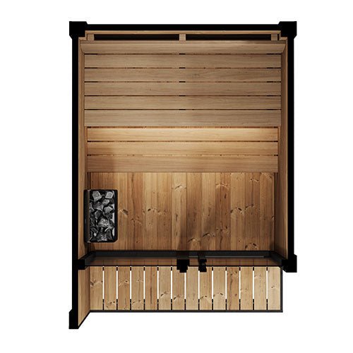 SaunaLife SaunaLife GL4 4-Person Sauna with Glass Front - Traditional Sauna