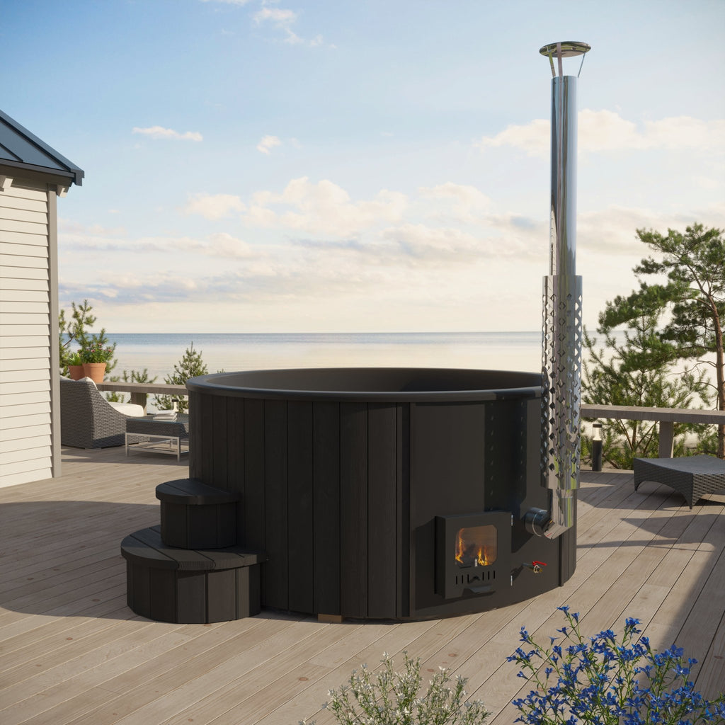 SaunaLife SaunaLife Soak-Series Model S6B 7-Person Wood-Burning Hot Tub - Hot Tubs