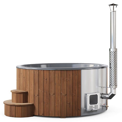 SaunaLife SaunaLife Soak-Series Model S6N 7-Person Wood-Burning Hot Tub - Hot Tubs