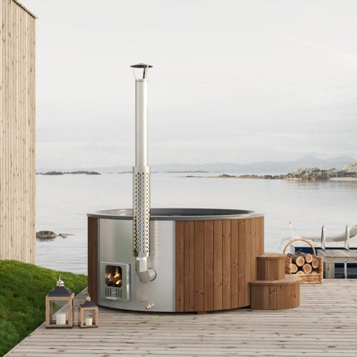 SaunaLife SaunaLife Soak-Series Model S6N 7-Person Wood-Burning Hot Tub - Hot Tubs