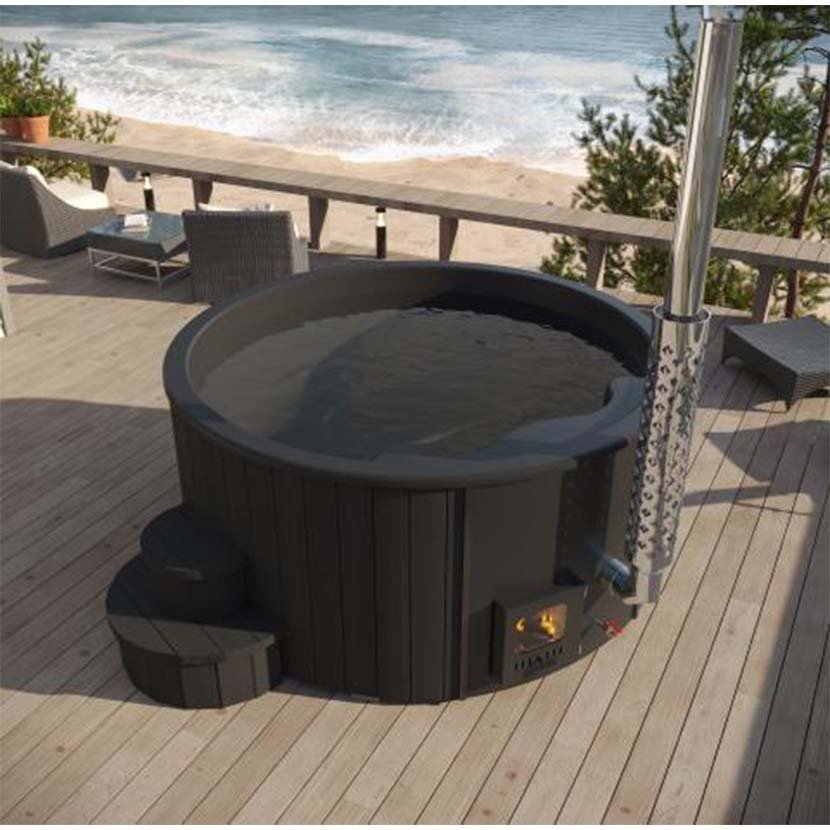 SaunaLife SaunaLife Soak-Series Model SB 4 6-Person Wood-Burning Hot Tub - Hot Tubs