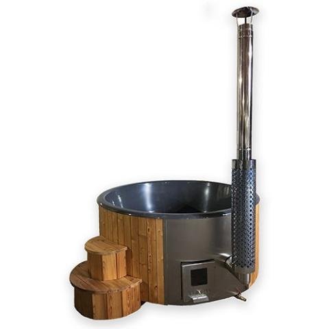 SaunaLife SaunaLife Soak-Series Model SN4 6-Person Wood-Burning Hot Tub - Hot Tubs