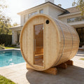 Finnish Sauna Builders Tampere Finnish Barrel Outdoor Sauna with WiFi Heater By Finnish Sauna Builders - Traditional Sauna