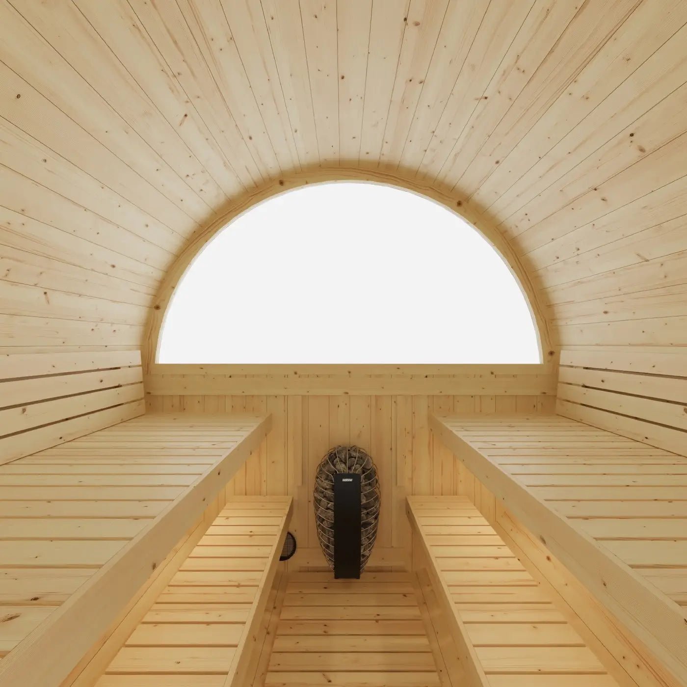 Finnish Sauna Builders Tampere Finnish Barrel Outdoor Sauna with WiFi Heater By Finnish Sauna Builders - Traditional Sauna