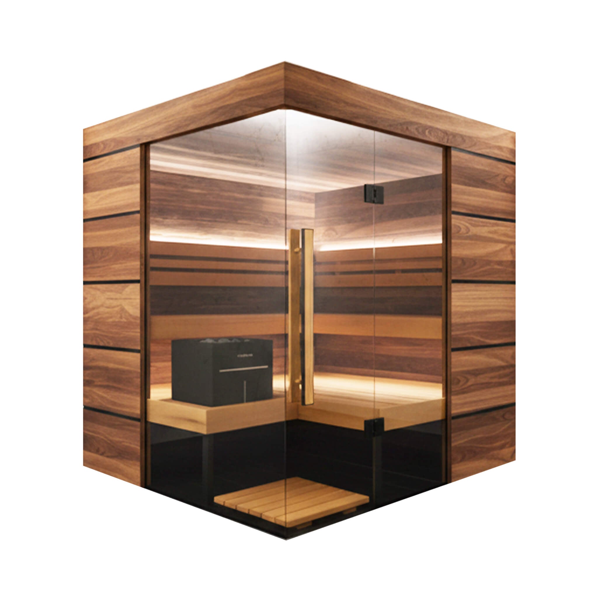 ThermaSol ThermaSol Astra 4-Person Indoor Semi Panoramic Glass Sauna Cabin - Traditional Sauna