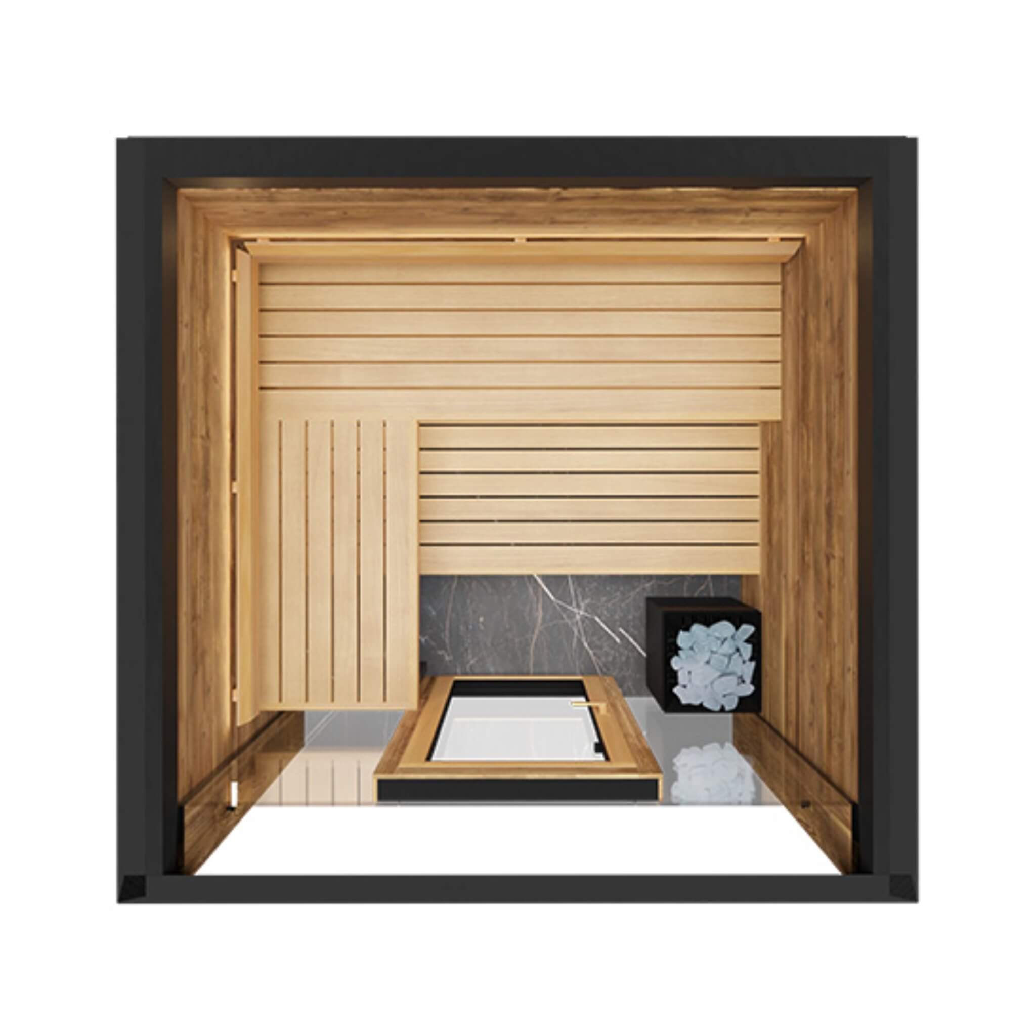 ThermaSol ThermaSol Fortis Fully-Assembled 4-Person Outdoor Sauna Cabin - Traditional Sauna