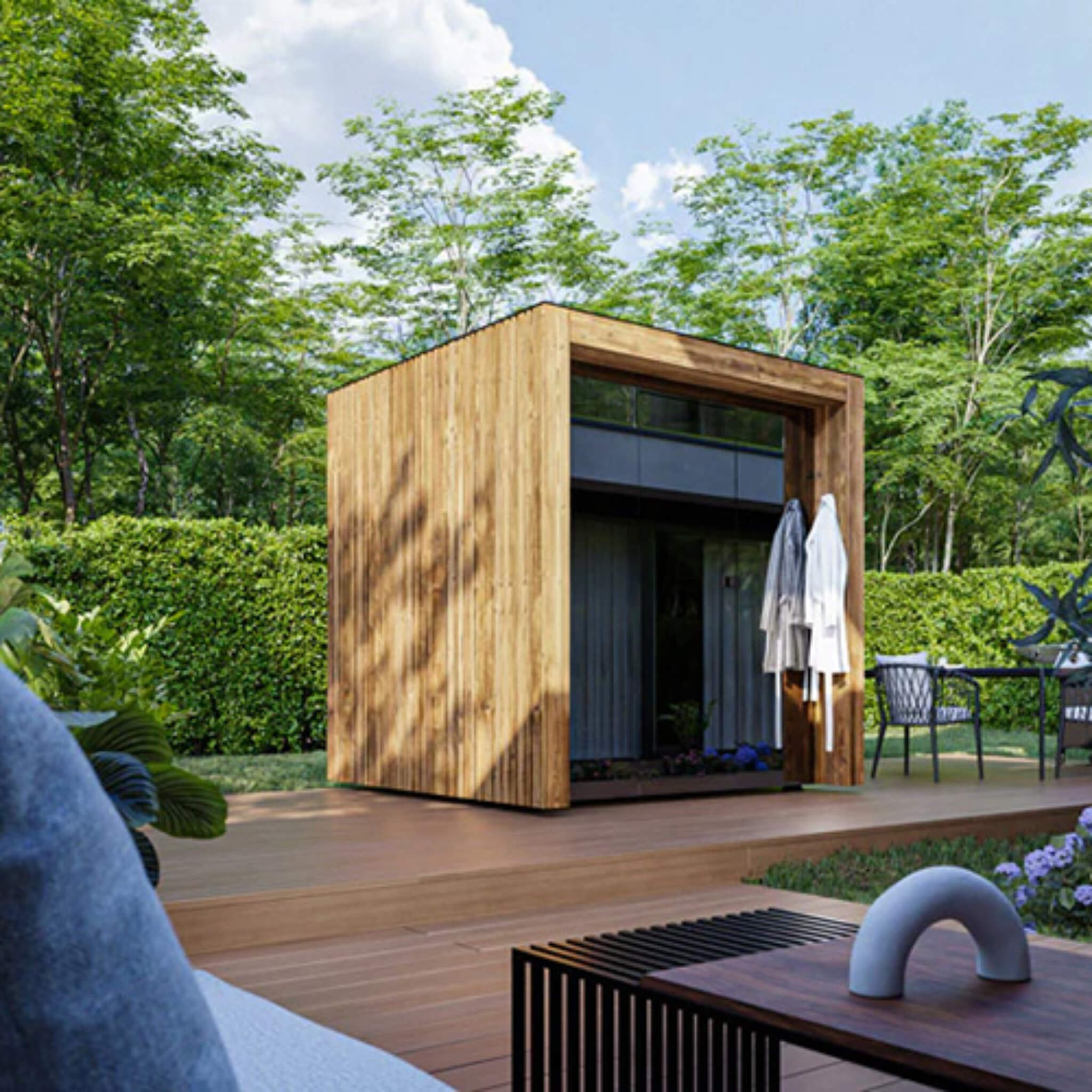 ThermaSol ThermaSol Fortis Fully-Assembled 4-Person Outdoor Sauna Cabin - Traditional Sauna