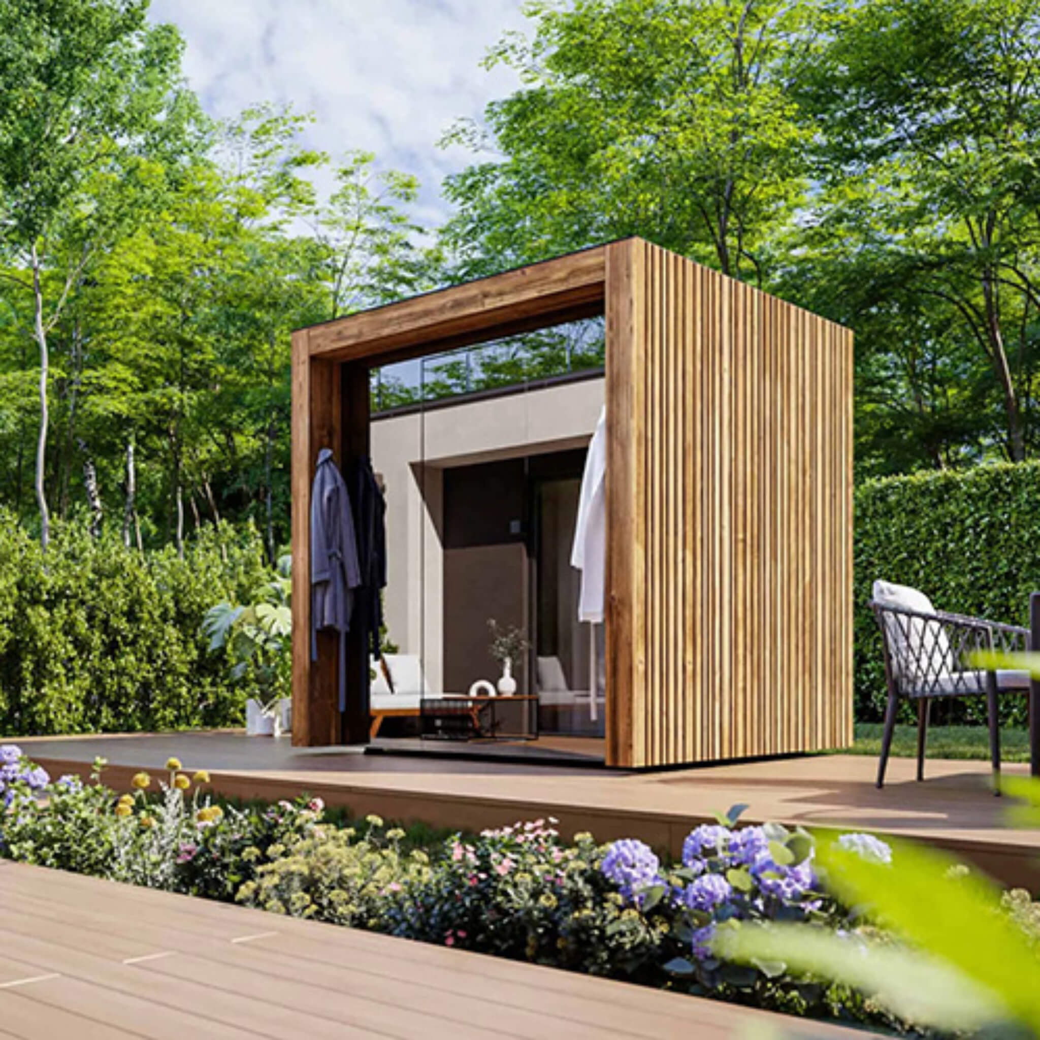 ThermaSol ThermaSol Fortis Fully-Assembled 4-Person Outdoor Sauna Cabin - Traditional Sauna