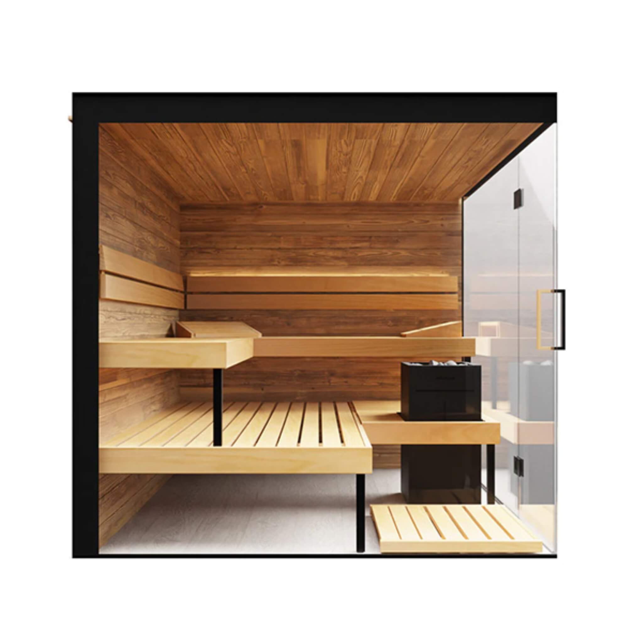ThermaSol ThermaSol Lumaria Person Indoor Glass Sauna Cabin - Traditional Sauna