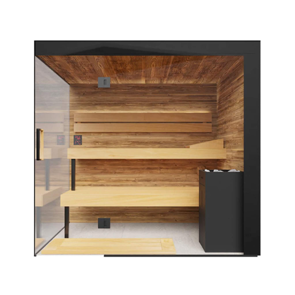 ThermaSol ThermaSol Lumaria Person Indoor Glass Sauna Cabin - Traditional Sauna