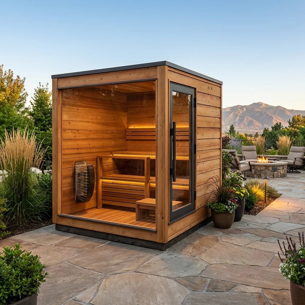 ThermaSol ThermaSol Nordic Dawn 4-Person Fully-Assembled Outdoor Sauna Cabin - Traditional Sauna