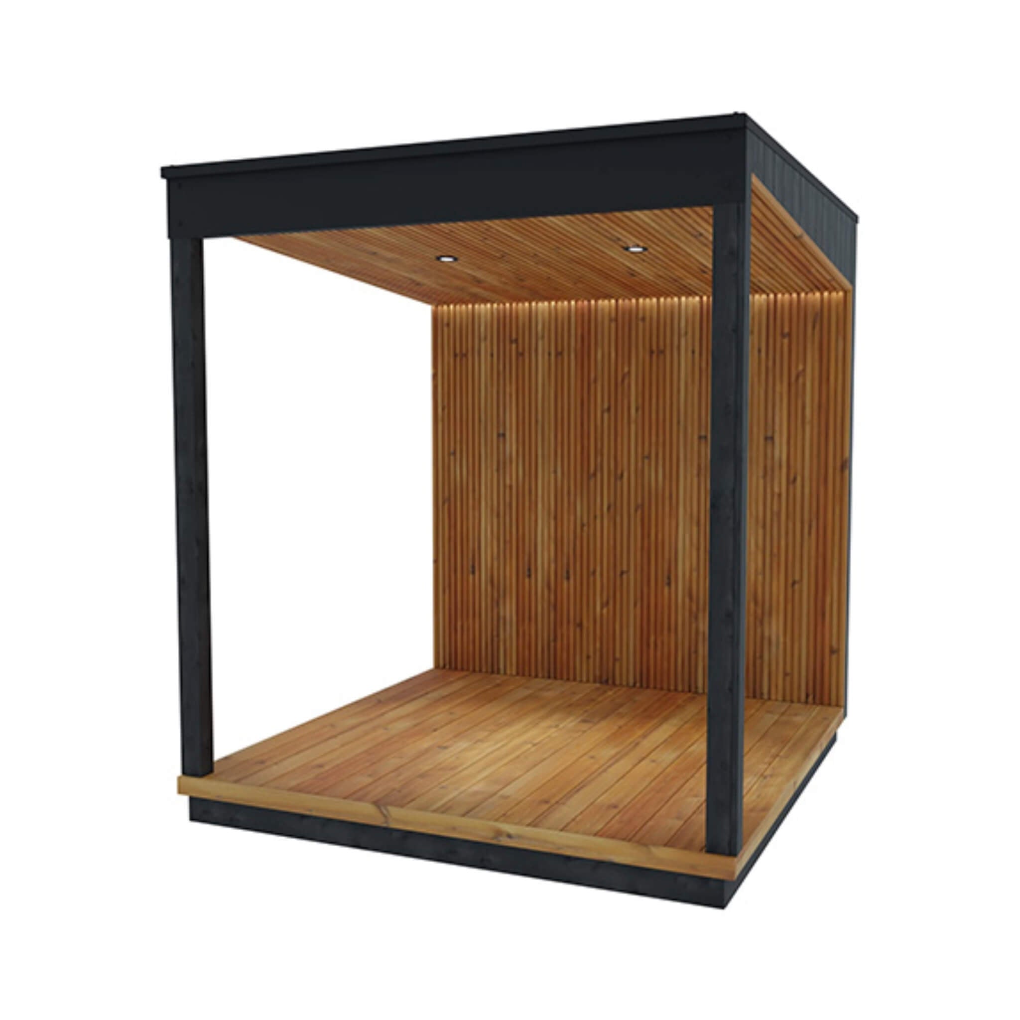 ThermaSol ThermaSol Nordic Misty Outdoor Fully-Assembled Wood Terrace - Terrace