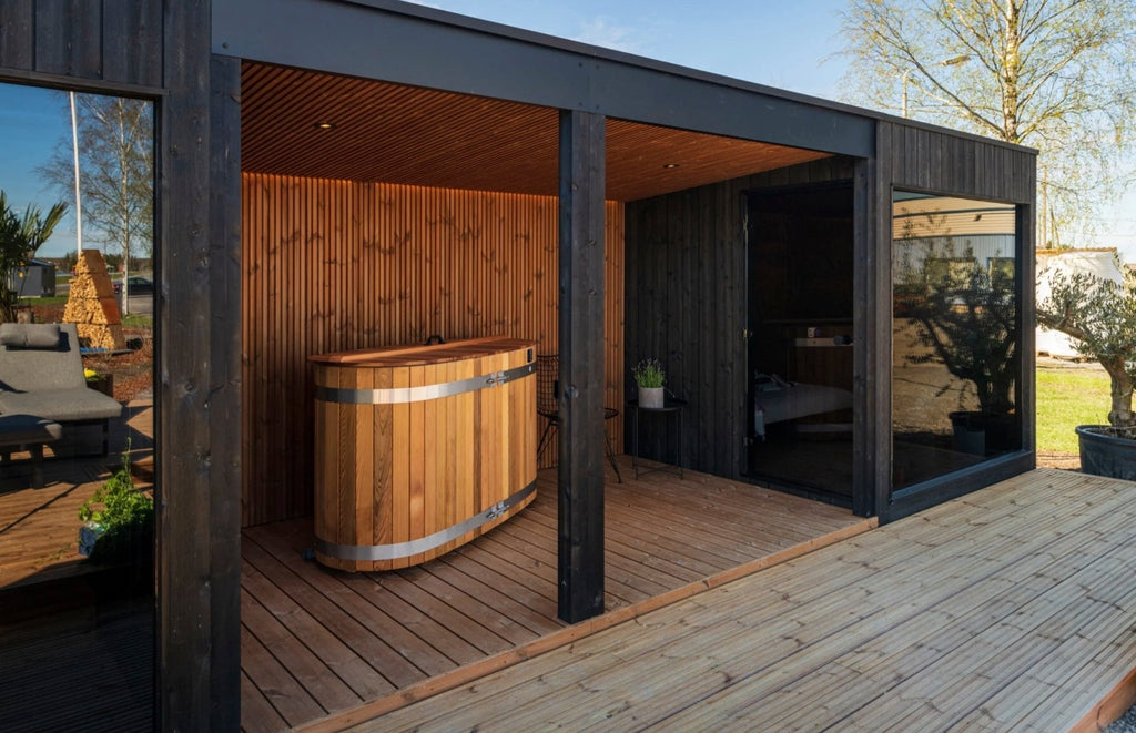 ThermaSol ThermaSol Nordic Misty Outdoor Fully-Assembled Wood Terrace - Terrace