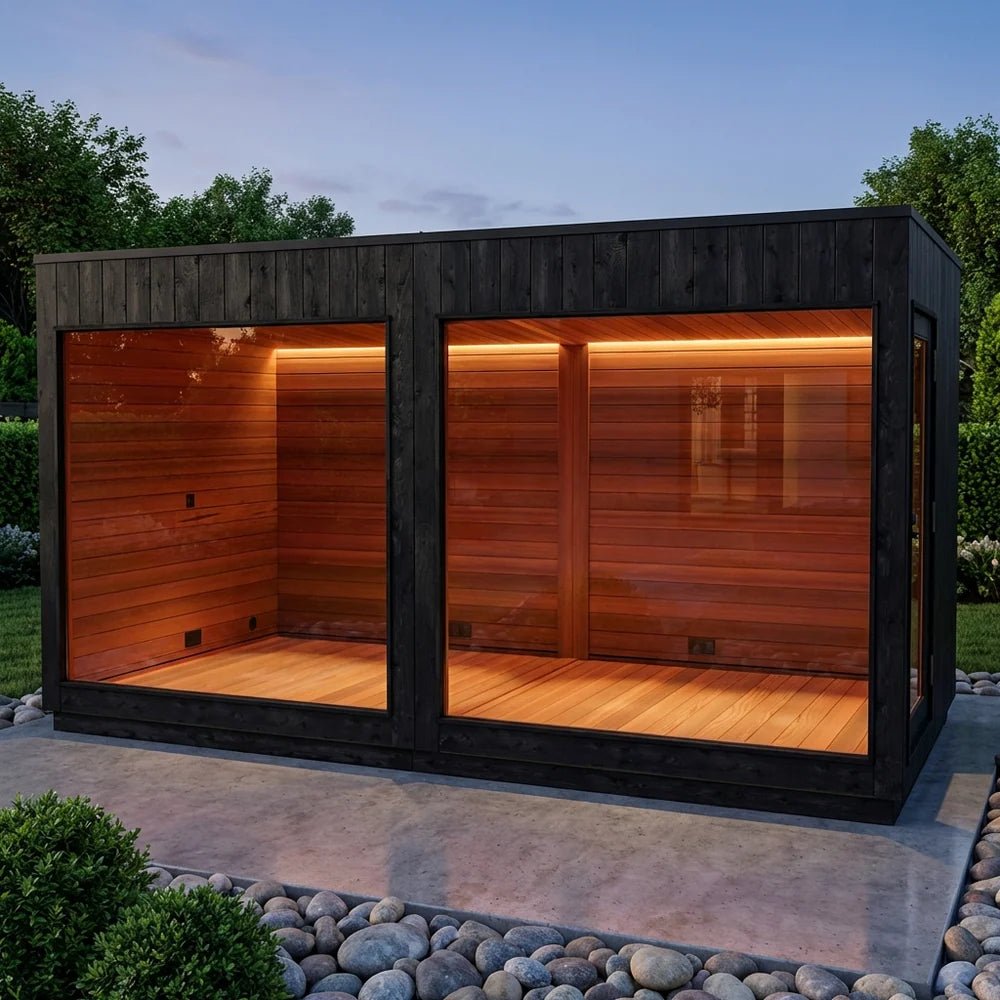 ThermaSol ThermaSol Nordic Misty XL 1-Entrance Outdoor Sauna Lounge - Lounge