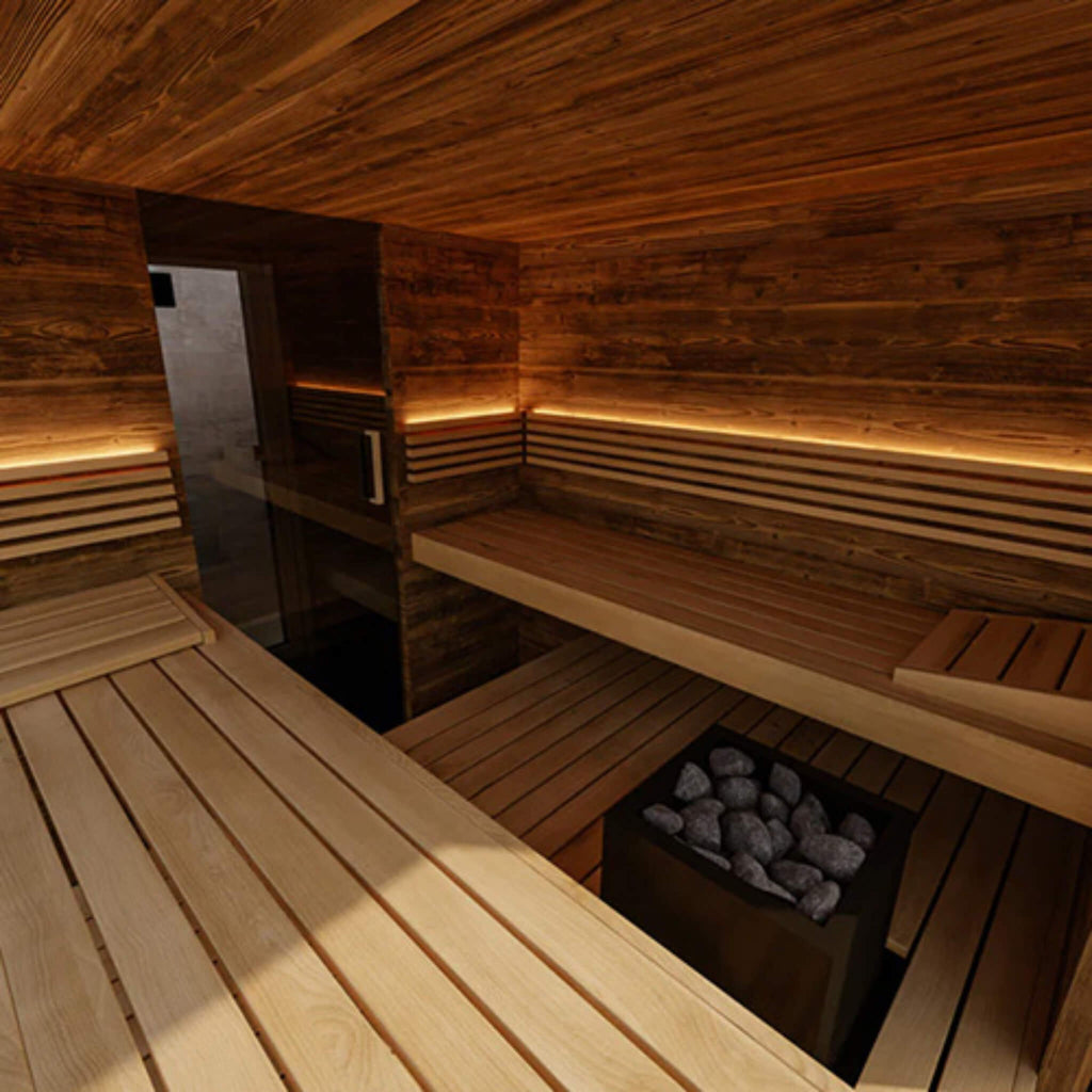 ThermaSol ThermaSol Ombra Fully-Assembled 5-Person Outdoor Sauna Cabin - Traditional Sauna