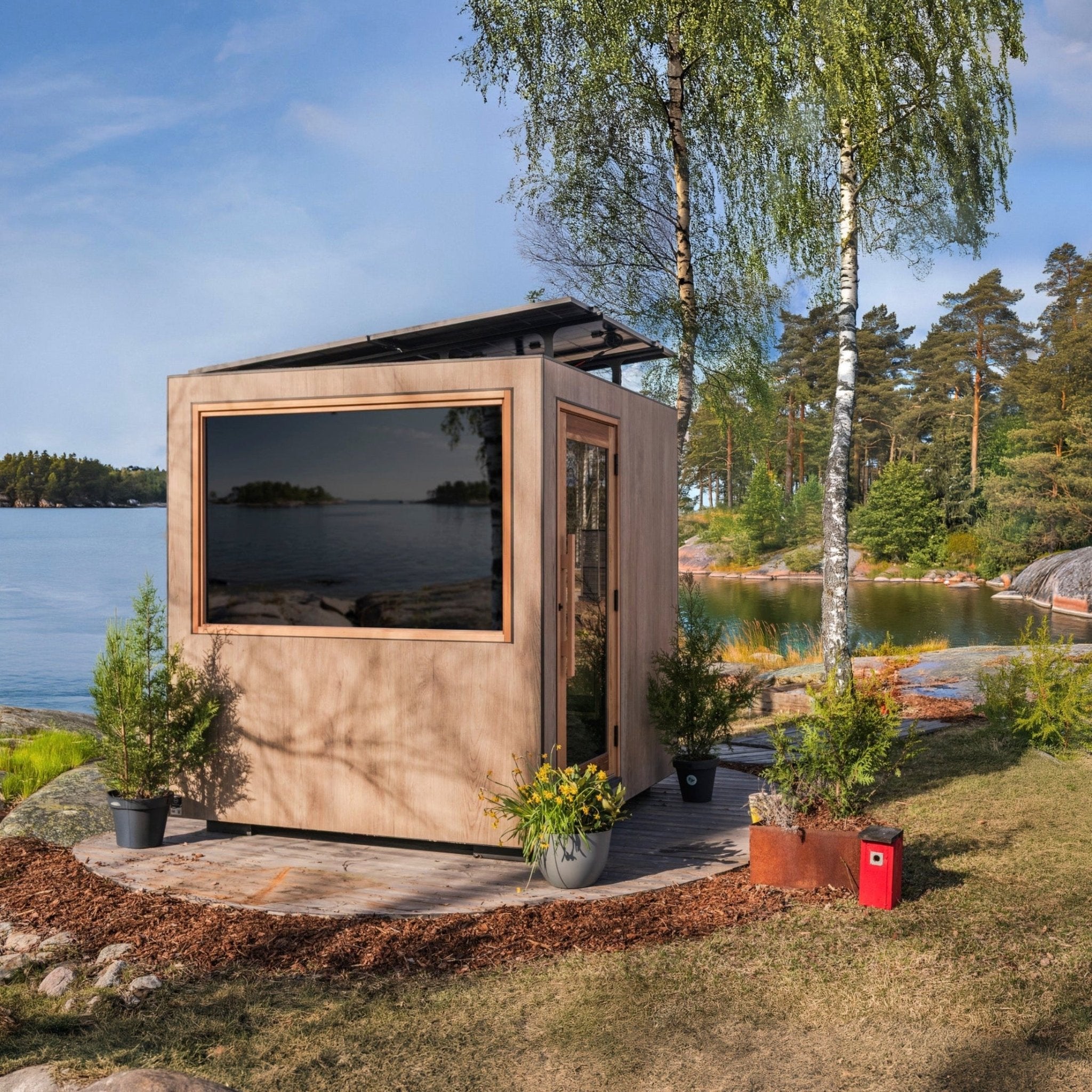 ThermaSol ThermaSol Solaris Fully-Assembled Outdoor Sauna Cabin - Traditional Sauna